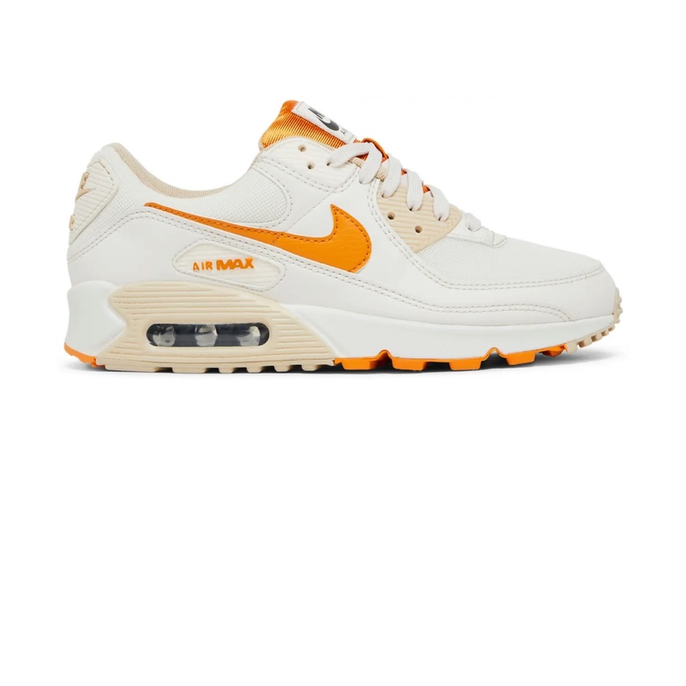 Nike Air Max 90 Light Curry White and Orange Sneakers New in Box